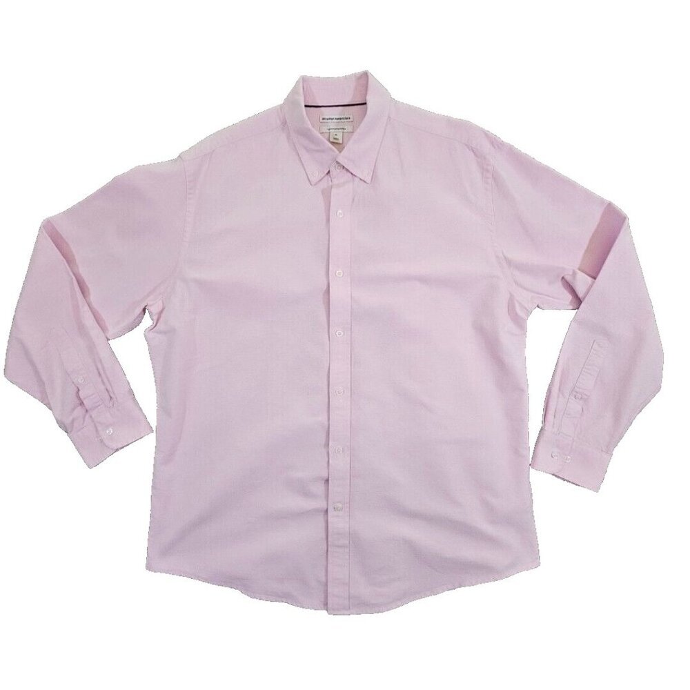 100% Cotton Broadcloth Oxford Button-Down Shirt XL Regular Fit Pink Officecore